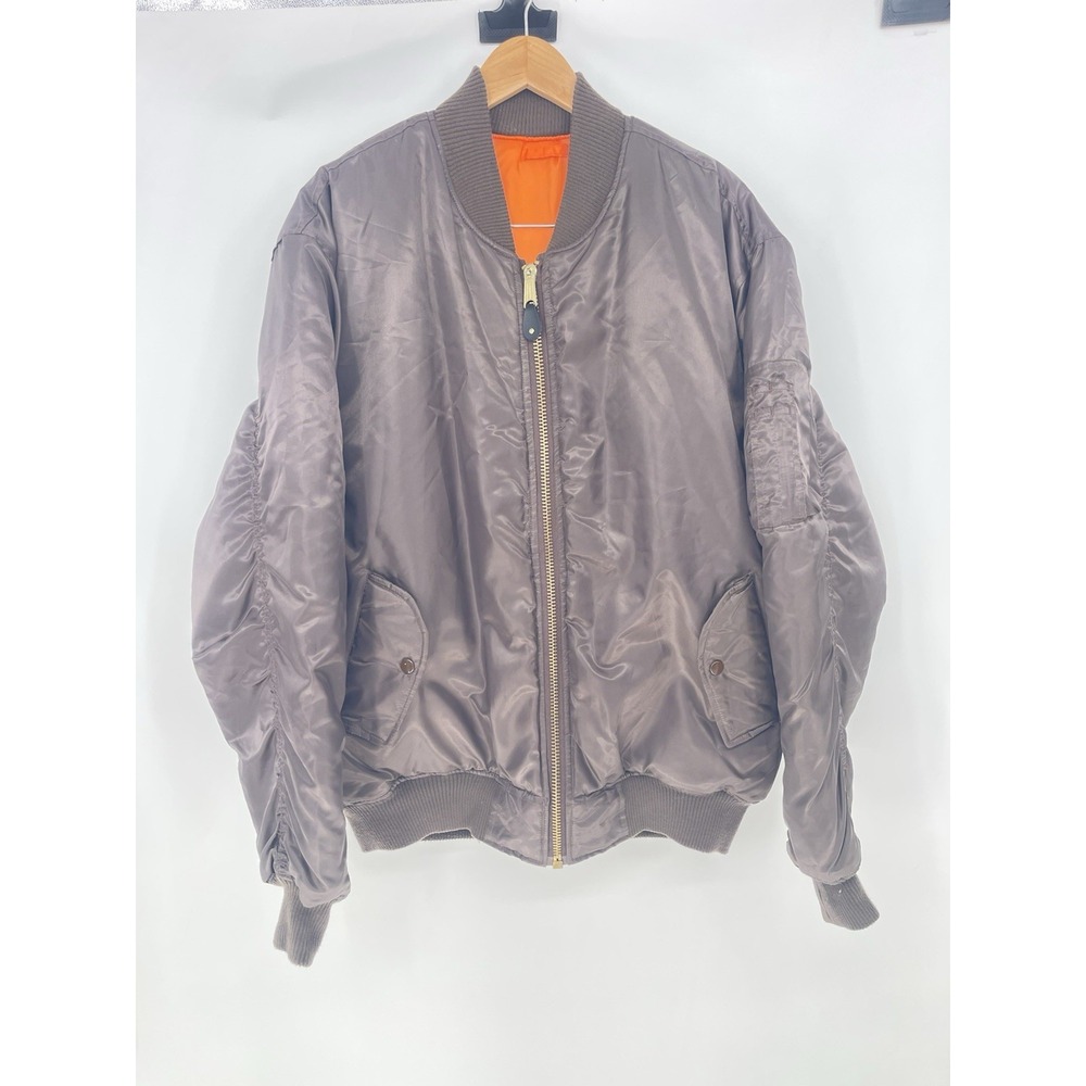 Vintage RPK-2 Jacket Mens XL Brown MA-1 flight Bomber